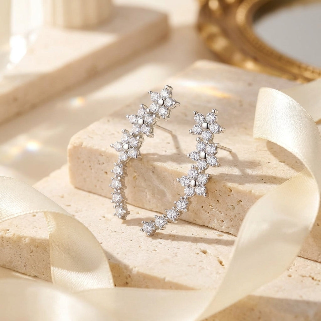 Teresina – Boucles d'Oreilles Florales Éternelles